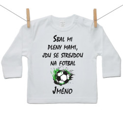 Tričko s dlouhým rukávem Sbal mi pleny mami, jdu se strejdou na fotbal