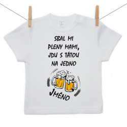 Tričko s krátkým rukávem Jdu s tátou na jedno