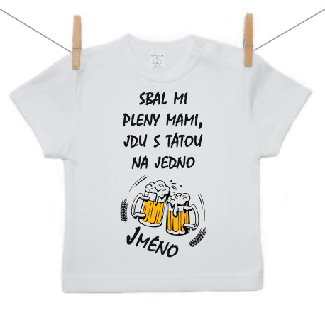 Tričko s krátkým rukávem Jdu s tátou na jedno