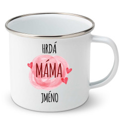 Smaltovaný hrnek Hrdá máma
