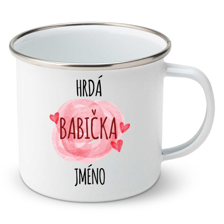 Smaltovaný hrnek Hrdá babička Smaltovaný hrnek Hrdá babička