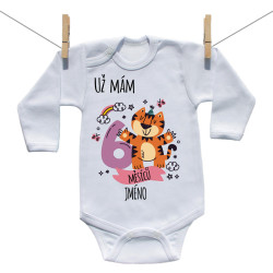 Body s dlouhým rukávem Už mám 6 měsíců se zvířátkem