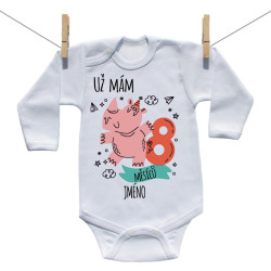 Body s dlouhým rukávem Už mám 8 měsíců se zvířátkem