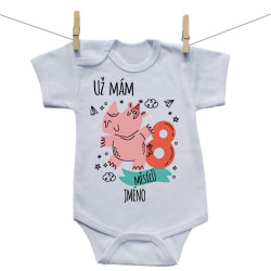 Body s krátkým rukávem Už mám 8 měsíců se zvířátkem
