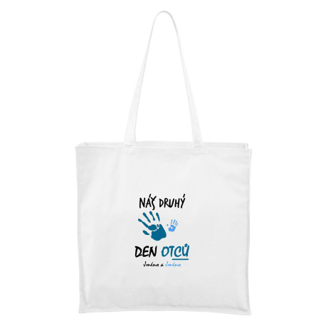 Bílá Maxi taška Náš druhý den otců se jménem (chlapec)