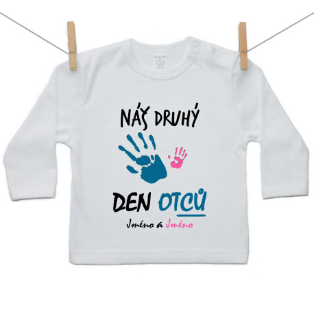 Tričko s dlouhým rukávem Náš druhý den otců se jménem (dívka) Tričko s dlouhým rukávem Náš druhý den otců se jménem (dívka)