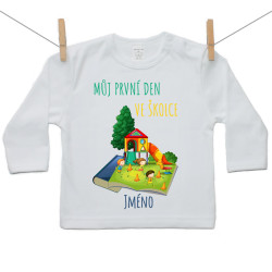 Tričko s dlouhým rukávem Můj první den ve školce kniha