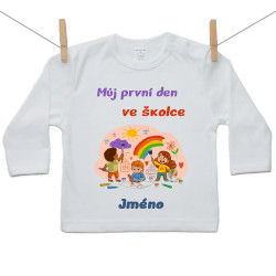 Tričko s dlouhým rukávem Můj první den ve školce