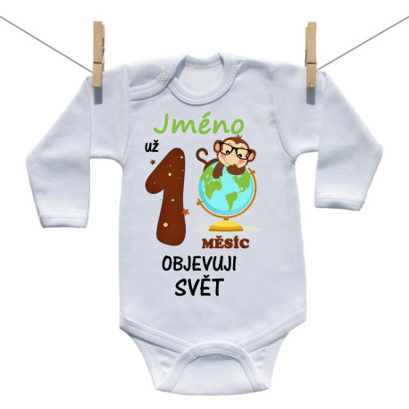 Body s dlouhým rukávem Už 1 měsíc objevuji svět