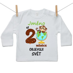 Tričko s dlouhým rukávem Už 2 měsíce objevuji svět