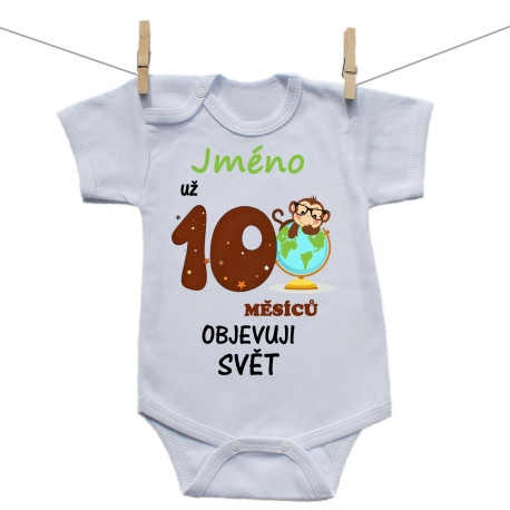 Body s krátkým rukávem Už 10 měsíců objevuji svět Body s krátkým rukávem Už 10 měsíců objevuji svět