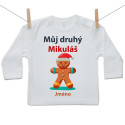 Tričko s dlouhým rukávem Můj druhý Mikuláš s perníčkem