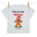 Tričko s krátkým rukávem Můj druhý Mikuláš s perníčkem