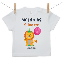 Tričko s krátkým rukávem Můj druhý Silvestr se lvíčkem