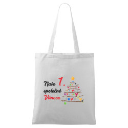 Bílá taška Naše 1. společné Vánoce