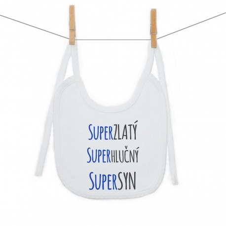 Bryndáček na zavazování Super zlatý, super hlučný, super syn Bryndáček na zavazování Super zlatý, super hlučný, super syn