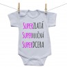 Body s krátkým rukávem Super zlatá, super hlučná, super dcera