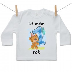 Tričko s dlouhým rukávem Už mám 1 rok Chlapec