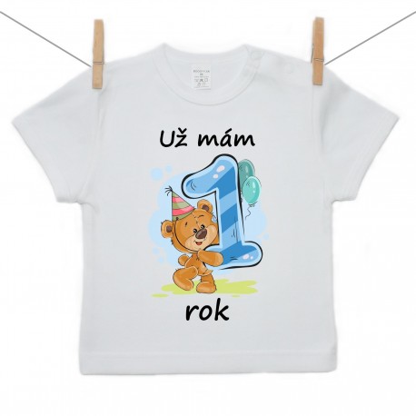Tričko s krátkým rukávem Už mám 1 rok Chlapec Tričko s krátkým rukávem Už mám 1 rok Chlapec