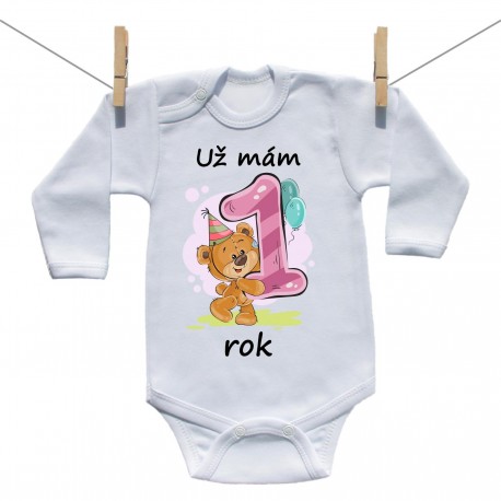 Body s dlouhým rukávem Už mám 1 rok Dívka