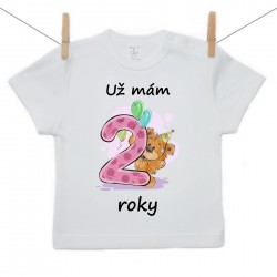 Tričko s krátkým rukávem Už mám 2 roky Dívka