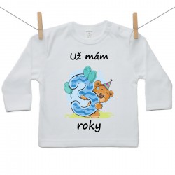 Tričko s dlouhým rukávem Už mám 3 roky Chlapec