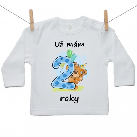 Tričko s dlouhým rukávem Už mám 2 roky Chlapec