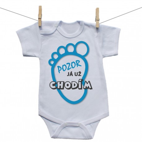 Body s krátkým rukávem Pozor já už chodím Chlapec