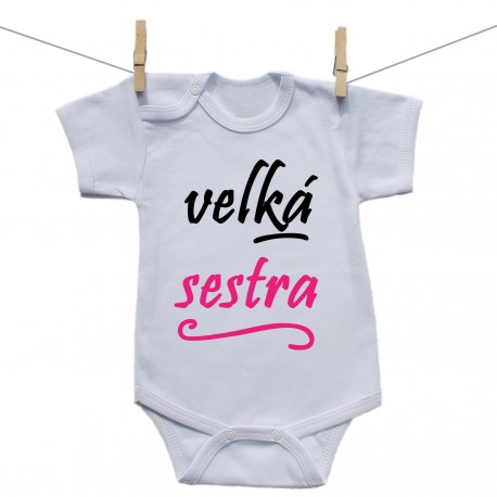 Body s krátkým rukávem Velká sestra Body s krátkým rukávem Velká sestra