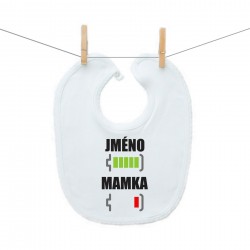 Bryndáček na zapínání Baterie nabitá/vybitá mamka se jménem