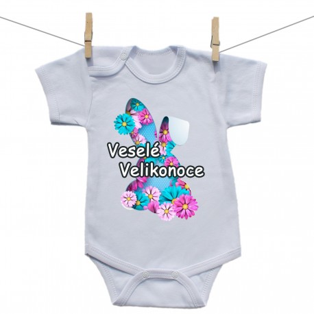 Body s krátkým rukávem Veselé Velikonoce Body s krátkým rukávem Veselé Velikonoce