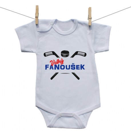 Body s krátkým rukávem Velký fanoušek Body s krátkým rukávem Velký fanoušek