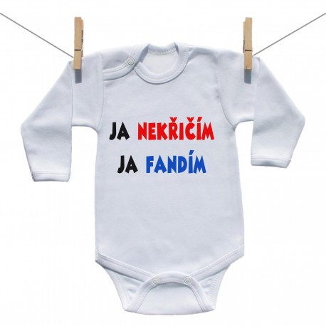 Body s dlouhým rukávem Ja nekřičím ja fandím