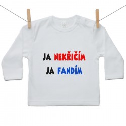 Tričko s dlouhým rukávem Ja nekřičím ja fandím