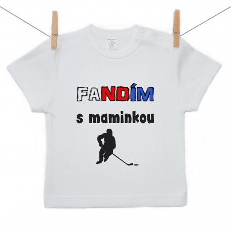 Tričko s krátkým rukávem Fandím s maminkou