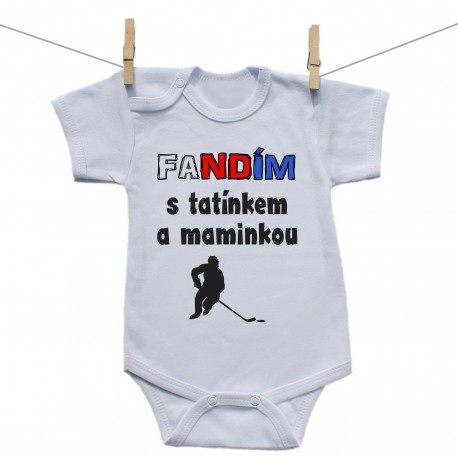 Body s krátkým rukávem Fandím s tatínkem maminkou