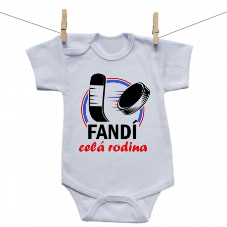 Body s krátkým rukávem Fandí celá rodina