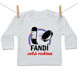 Tričko s dlouhým rukávem Fandí celá rodina