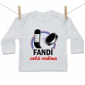 Tričko s dlouhým rukávem Fandí celá rodina