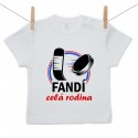Tričko s krátkým rukávem Fandí celá rodina