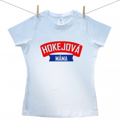 Dámské triko s krátkým rukávem Hokejová máma