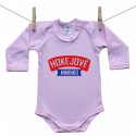 Růžové body s dlouhým rukávem Hokejové miminko