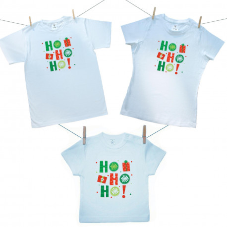 Rodinná sada (tričko s krátkým rukávem) HO HO HO! Rodinná sada (tričko s krátkým rukávem) HO HO HO!