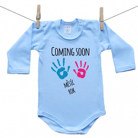 Modré body s dlouhým rukávem Coming soon