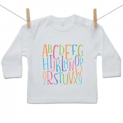 Tričko s dlouhým rukávem Abeceda