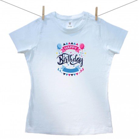Dámské triko s krátkým rukávem Happy birthday