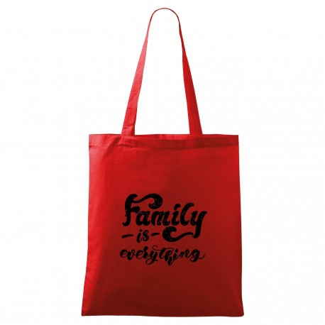 Červená taška Family is everything