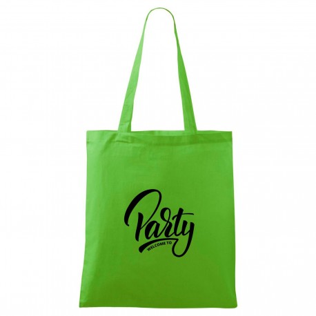 Zelená taška Welcome to party