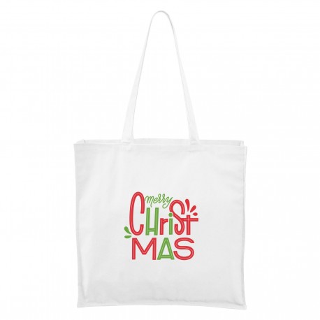 Bílá Maxi taška Merry Christmas