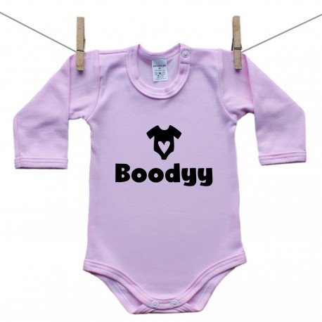 Růžové body s dlouhým rukávem Boodyy Růžové body s dlouhým rukávem Boodyy